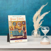 Mid Century Atomic Futuristic Party Room Fotoplaat (Zijkant)