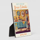 Mid Century Atomic Futuristic Party Room Fotoplaat (Zijkant)