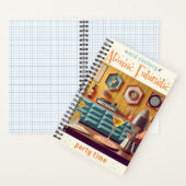 Mid Century Atomic Futuristic Party Room Notitieboek (Binnen)