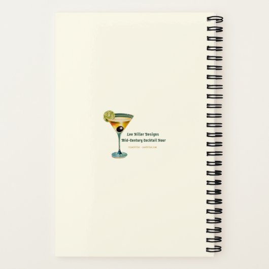Mid Century Atomic Futuristic Party Room Notitieboek (Achterkant)