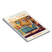 Mid Century Atomic Futuristic Party Room Notitieboek (Rechterzijde)