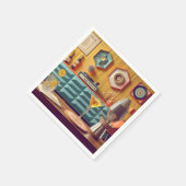 Mid Century Atomic Retro Futuristic Party Room Servet (Hoek)