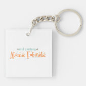 Mid Century Atomic Retro Futuristic Party Room Sleutelhanger (Achterkant)