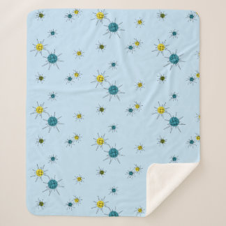 Mid-Century Atomic Starburst Sherpa Deken