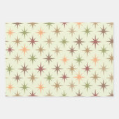 Mid Century Atomic Starbursts in neutrale tinten Inpakpapier Vel (Voorkant 2)