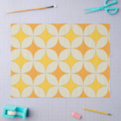 Mid Century Atomic starbursts in Orange Yellow Tissuepapier (Craft)