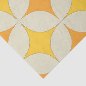 Mid Century Atomic starbursts in Orange Yellow Tissuepapier (Detail)