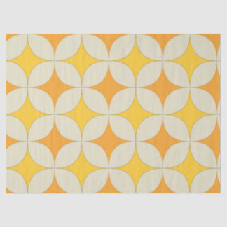 Mid Century Atomic starbursts in Orange Yellow  Tissuepapier