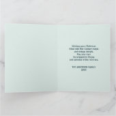 Mid-Century Atomistisch Kerstfeest Kaart (Binnen)