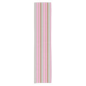 Mid-Century awning stripe - grijs / grijs, roze, t Korte Tafelloper (Voorkant)