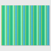 Mid-Century awning stripe - jade green Cadeaupapier (Vlak)