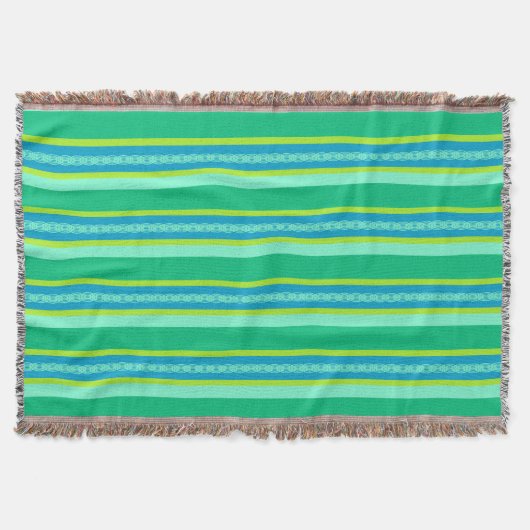 Mid-Century awning stripe - jade green Deken (Voorkant)