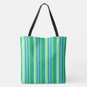 Mid-Century awning stripe - jade green Tote Bag (Achterkant)