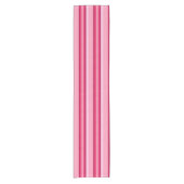 Mid-Century awning stripe - roze en wijn Korte Tafelloper (Voorkant)