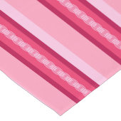 Mid-Century awning stripe - roze en wijn Korte Tafelloper (Hoek)