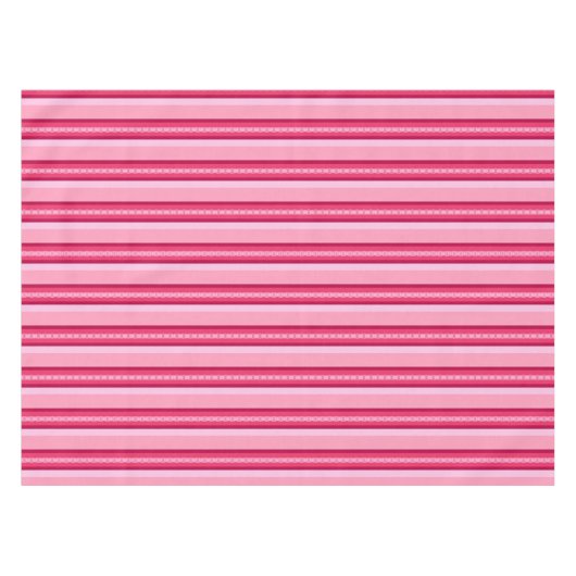 Mid-Century awning stripe - roze en wijn Tafelkleed (Voorkant (Horizontaal))