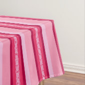 Mid-Century awning stripe - roze en wijn Tafelkleed (Voorbeeld)