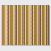 Mid-Century awning stripe - tan en perziken Cadeaupapier (Vlak)