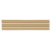 Mid-Century awning stripe - tan en perziken Korte Tafelloper (Horizontaal)