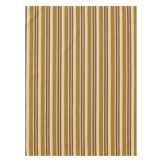 Mid-Century awning stripe - tan en perziken Tafelkleed (Voorkant)
