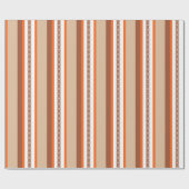 Mid-Century awning stripe - taupe en koraal Cadeaupapier (Vlak)