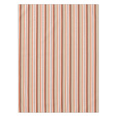 Mid-Century awning stripe - taupe en koraal Tafelkleed (Voorkant)