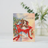  Mid Century Beauful Baby Boston Terrier Briefkaart (Staand voorkant)