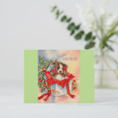  Mid Century Beauful Baby Boston Terrier Briefkaart (Staand voorkant)