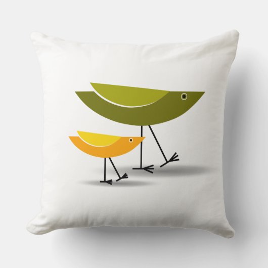Mid Century Birds Kussen (Voorkant)