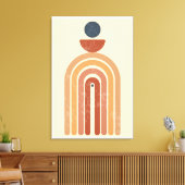 Mid Century Boho Art, met grote afwerking Canvas Afdruk (Insitu (Woonkamer))