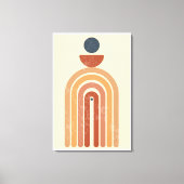 Mid Century Boho Art, met grote afwerking Canvas Afdruk (Voorkant)