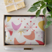 Mid Century Boomerang met kleurrijke Atomic Stars Tissuepapier (Geschenk)