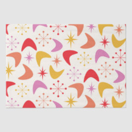 Mid Century Boomerang met kleurrijke Atomic Stars Tissuepapier