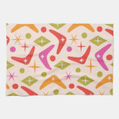 Mid Century Boomerangs with Stars and diamonds   Theedoek (Horizontaal)