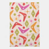 Mid Century Boomerangs with Stars and diamonds   Theedoek (Verticaal)