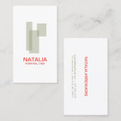 Mid-Century Box Logo (Taupe II) Visitekaartje (Voorkant / Achterkant)