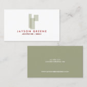 Mid-Century Box Logo (Taupe) Visitekaartje (Voorkant / Achterkant)