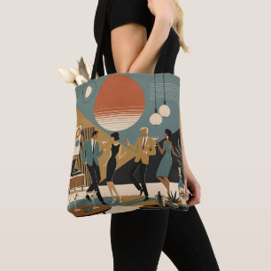 Mid Century California Vibes Martini Dansfeest Tote Bag