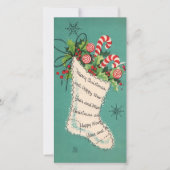 Mid Century Candy Canes Kerstkous Feestdagenkaart (Voorkant)