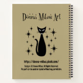 Mid Century Cat with Ball Cat Notitieboek (Achterkant)