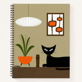 Mid Century Cat with Mod Pods Notitieboek