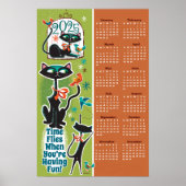 Mid-Century Cats Calendar Keuken Poster (Voorkant)