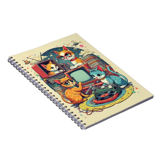 Mid Century Cats met Retro Records en TV Notitieboek (Rechterzijde)