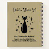 Mid Century Cats Play Scrabble Notitieboek (Achterkant)