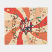 Mid Century Christmas Atomic Retro Wave Star Photo Fleece Deken (Voorkant (Horizontaal))