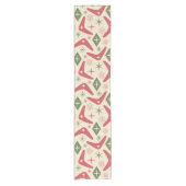 Mid Century Christmas Boomerangs with Diamonds Korte Tafelloper (Voorkant)