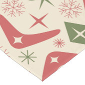 Mid Century Christmas Boomerangs with Diamonds Korte Tafelloper (Hoek)