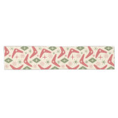 Mid Century Christmas Boomerangs with Diamonds Korte Tafelloper (Horizontaal)