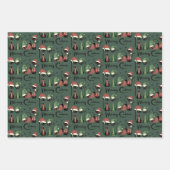 Mid Century Christmas Cats Atomic 50s Style Inpakpapier Vel (Voorkant)