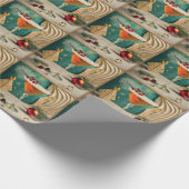 Mid Century Christmas Cocktail Party Happy Hour Cadeaupapier (Hoek)